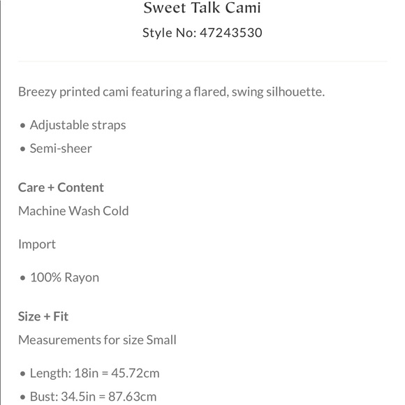 Free People Sweet talk cami XS - Picture 7 of 7